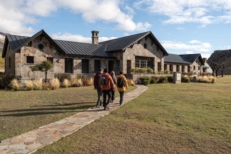 Guests arriving at Explora Lodge in Patagonia National Park, Chile